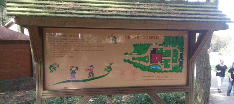 Gerestaureerd kinderboerderij plattegrond door van Veldhuizen Reclame.